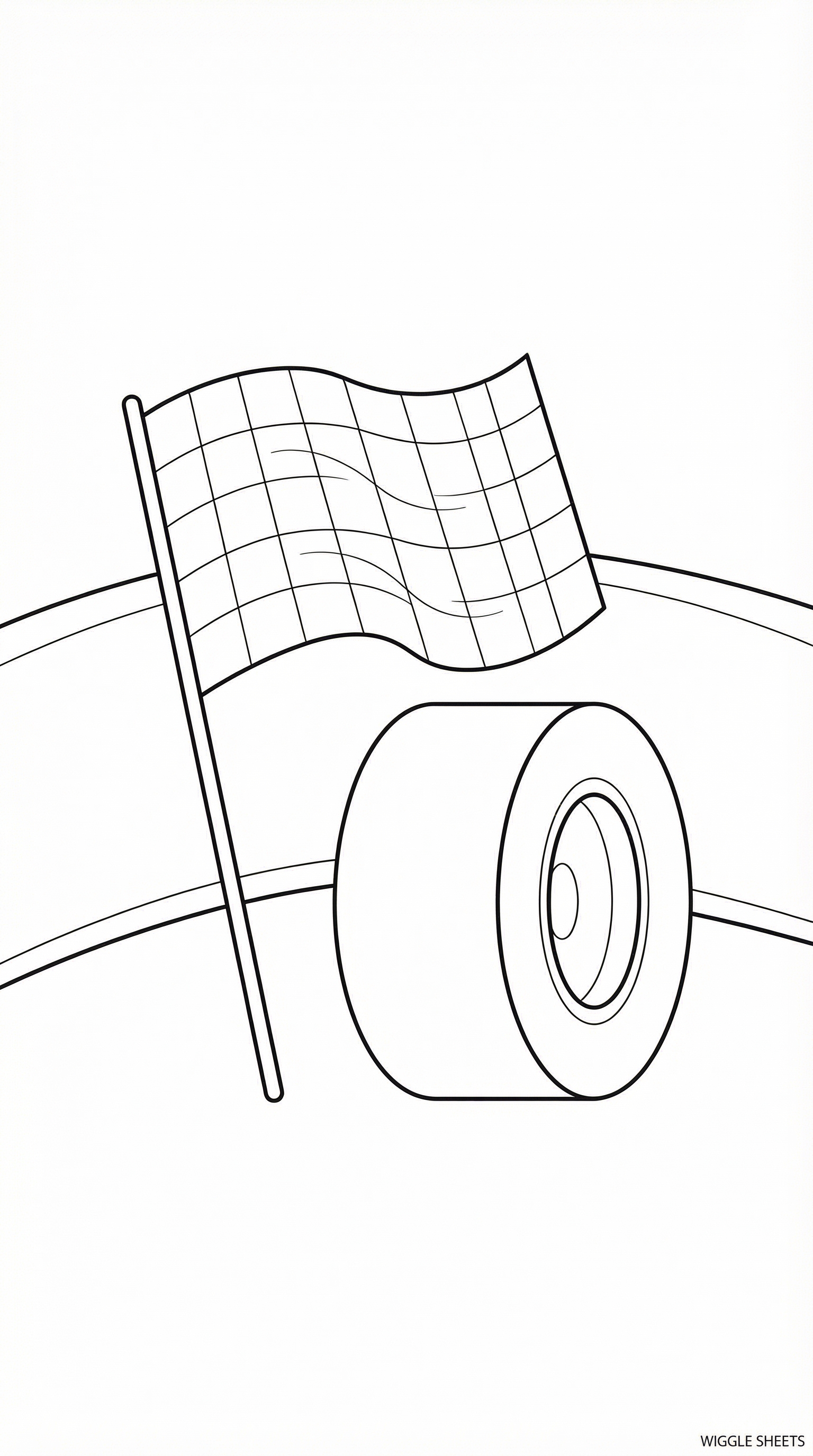 Racing Flag Coloring Page